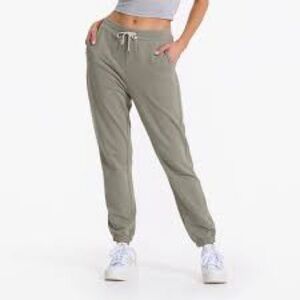 Vuori Laguna Lounge Pants Jogger S 2.0 French Terry Workout VW437 Laurel Green